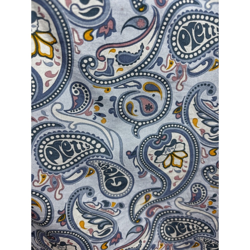 Pretty Green Paisley Shirt L Floral Slim Fit Mod Retro Britpop - Picture 6 of 11